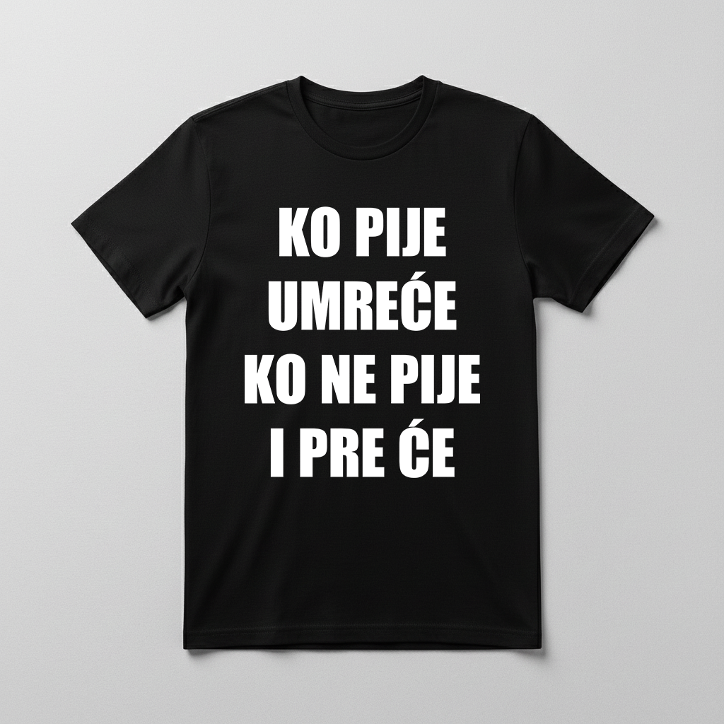 Ko pije umreće Majica
