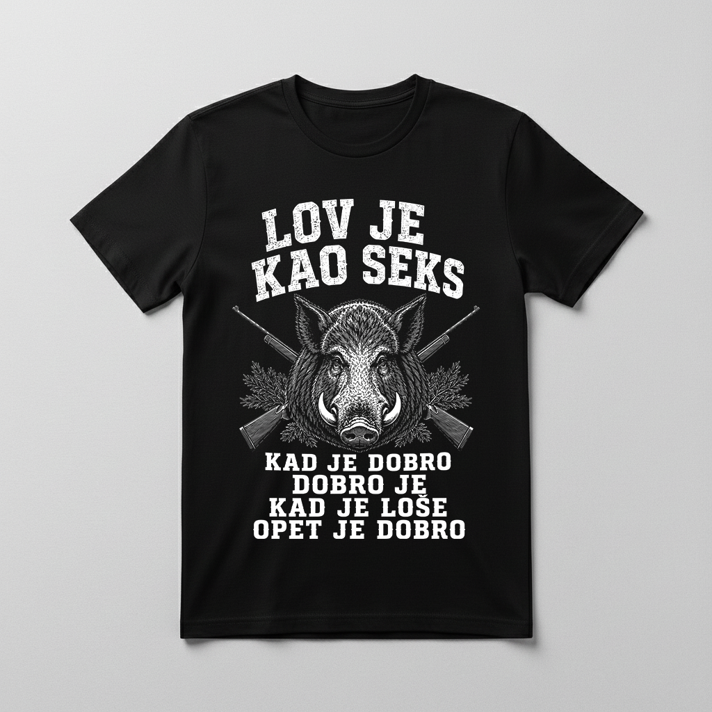 Crna majica – Lov je kao seks