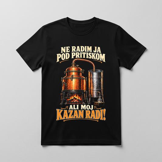 Crna majica za rakiju – Ne radim ja pod pritiskom